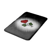 Red Rose op Black Badmat (Gekanteld)