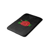 Red Rose op Black Badmat (Gekanteld)