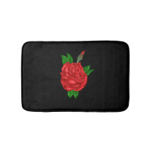Red Rose op Black