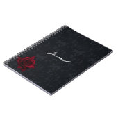 Red Rose op Black Gothic Notitieboek (Linkerzijde)
