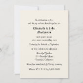 Red Rose op Cream Roos Petals Vow Vernieuwing Kaart (Achterkant)