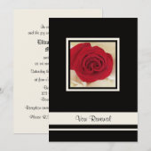 Red Rose op Cream Roos Petals Vow Vernieuwing Kaart (Voorkant / Achterkant)