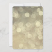 Red Rose op Golden Bokeh Lights Wedding Invite Kaart (Achterkant)