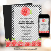 Red Rose op het Vrijgezellenfeest Stripes Derby Kaart