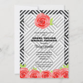 Red Rose op het Vrijgezellenfeest Stripes Derby Kaart (Voorkant)