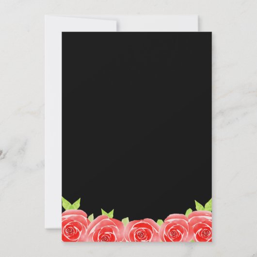 Red Rose op het Vrijgezellenfeest Stripes Derby Kaart (Achterkant)