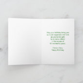 Red Rose op maat 90th Birthday Kaart (Binnen)