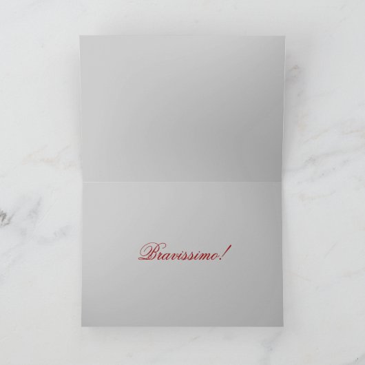 Red Rose op Piano Keys-Bravissimo! Kaart (Binnen)