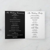 Red Rose op Zwart & Wit Stripes Trouwprogramma Programma (Binnen)