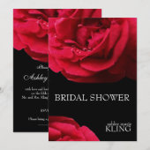 Red Rose op zwarte achtergrond Kaart (Voorkant / Achterkant)