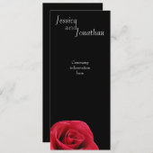 Red Rose op zwarte programmakaart (Voorkant / Achterkant)