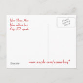 Red Rose, open huis briefkaart (Achterkant)