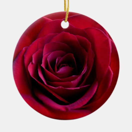 Red Rose Ornament Gepersonaliseerde Roos Decoratie (Voorkant)