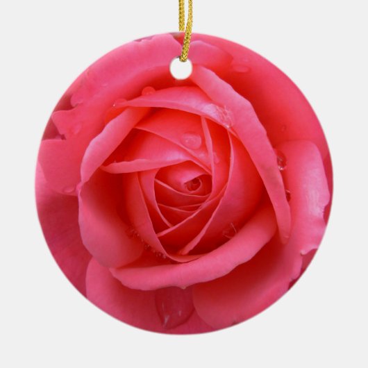 Red Rose Ornament Gepersonaliseerde Roos Decoratie (Voorkant)