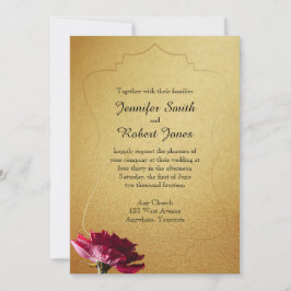 Red Rose over gouden bruiloft Kaart