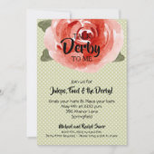 Red Rose over Limoen Derby Party Uitnodigingen (Voorkant)