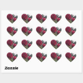 Red Rose Pair Hart Sticker (Vel)