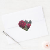 Red Rose Pair Hart Sticker (Envelop)