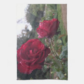 Red Rose Pair Theedoek (Verticaal)