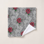 Red Rose Paisley Bad Handdoek (Wasdoekje)