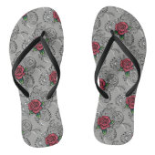 Red Rose Paisley Teenslippers (Voetbed)