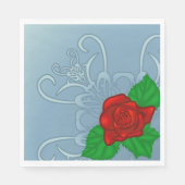 Red Rose Paper Napkins Servet (Voorkant)