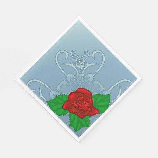 Red Rose Paper Napkins Servet (Hoek)