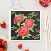 Red Rose Paper Napkins Servet (Insitu)
