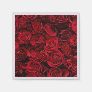 Red Rose Paper Napkins set van 50+ Servet