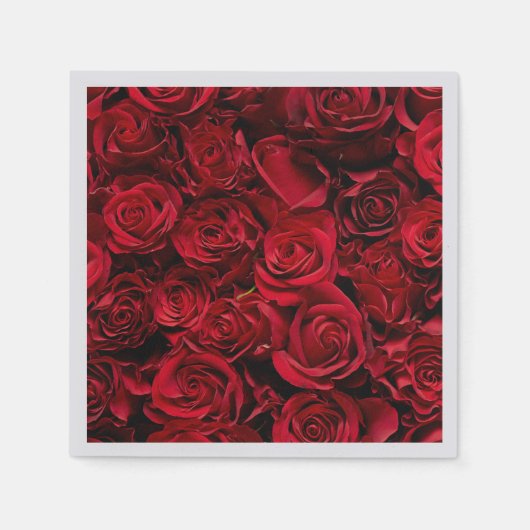Red Rose Paper Napkins set van 50+ Servet (Voorkant)