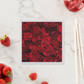 Red Rose Paper Napkins set van 50+ Servet (Insitu)