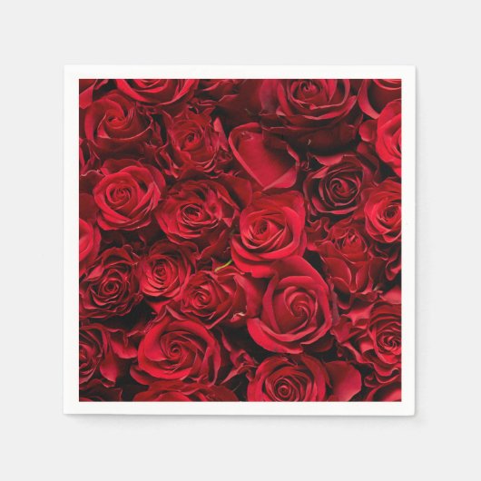 Red Rose Paper Napkins set van 50+ Servet (Voorkant)