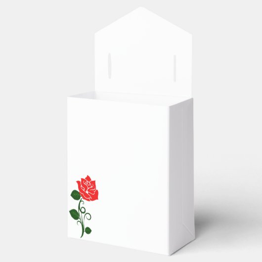 Red Rose Party Favor Bag Bedankdoosjes (Geopend)
