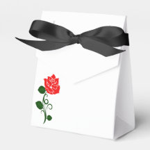 Red Rose Party Favor Bag