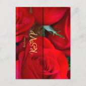 Red Rose Party Response Postcard Briefkaart (Voorkant)