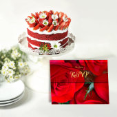 Red Rose Party Response Postcard Briefkaart