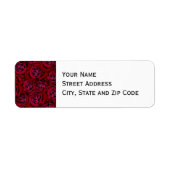 Red Rose Pattern Etiket (Voorkant)