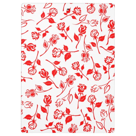 Red Rose Pattern Klembord (Achterkant)
