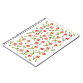 Red Rose Pattern Notitieboek (Linkerzijde)