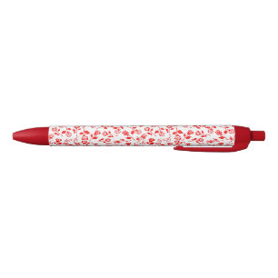 Red Rose Pattern Pen