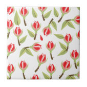 Red Rose Pattern Tegeltje (Voorkant)