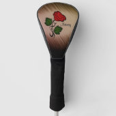 Red Rose Personal Golfheadcover (Voorkant)
