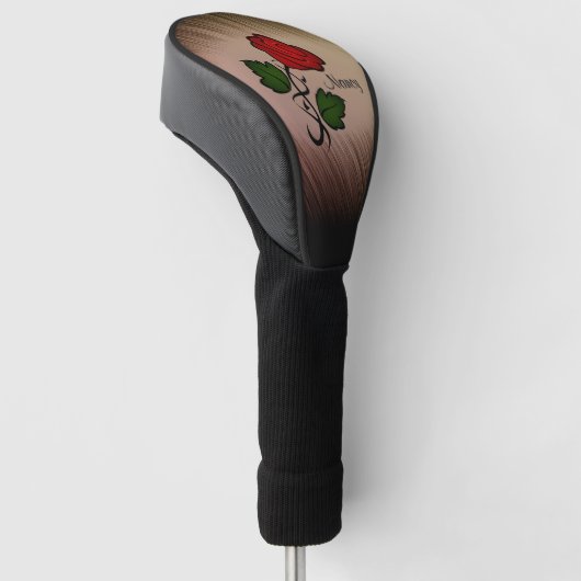 Red Rose Personal Golfheadcover (Schuin)