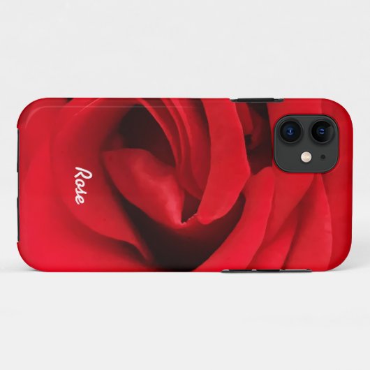 Red Rose Personalized Case-Mate iPhone Case (Achterkant (horizontaal))