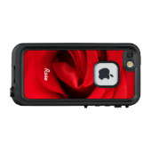 Red Rose Personalized LifeProof iPhone Hoesje (Achterkant (horizontaal))
