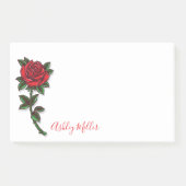 Red Rose Personalized Post-it Notes (Voorkant)