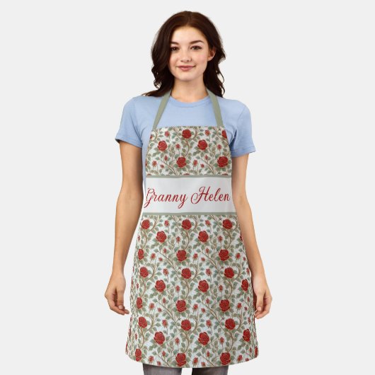 Red Rose Personalized Schort (Gedragen)