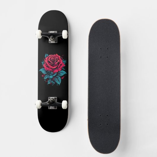 Red Rose Persoonlijk Skateboard (Voorkant)