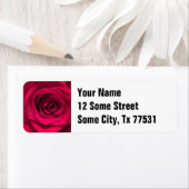 Red Rose Persoonlijke Adresetiketten Etiket (Insitu)