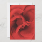 Red Rose Petals Elegant Wedding Invitations Kaart (Achterkant)